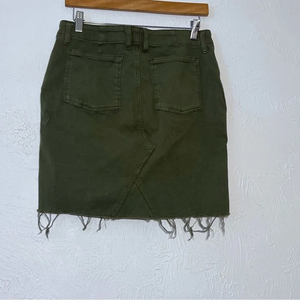 Hudson Lulu Jean Green  Skirt Women's Denim Stretch Cotton SZ 29 - Image 3