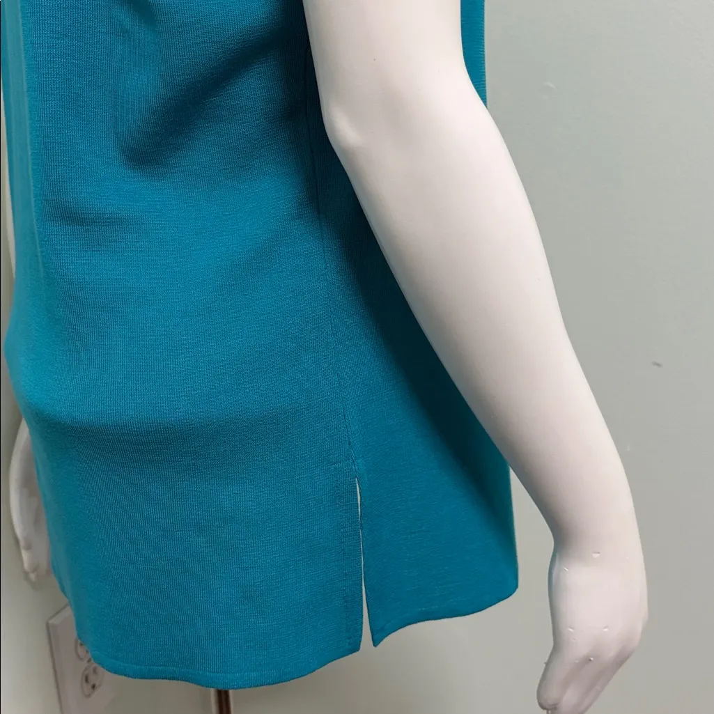 Misook Turquoise and Gold Embellished Top medium - Image 4