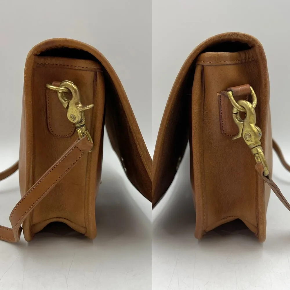 Coach Convertible Clutch 9635 British Tan Leather Shoulder Bag Handbag Purse - Image 8