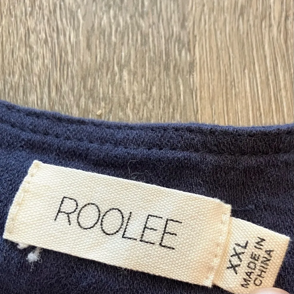 Roolee Navy Short Sleeve Dress w/Ruffle Women’s Size XXL - Image 7