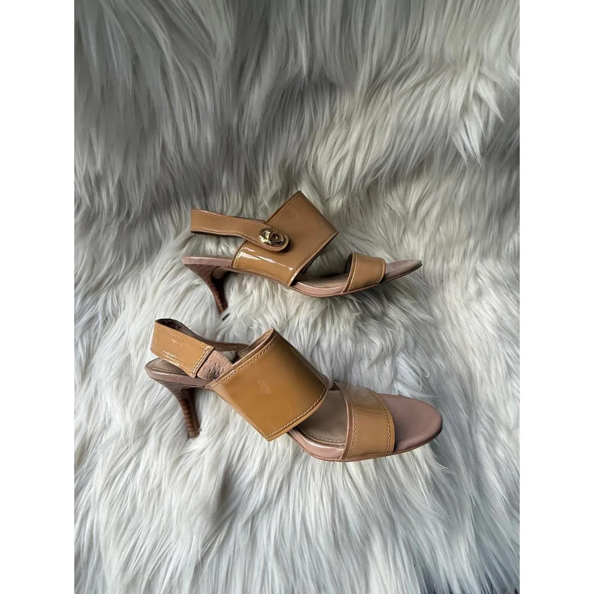 Coach  Women's Patent Leather Sandals with Buckle Strap - Image 7