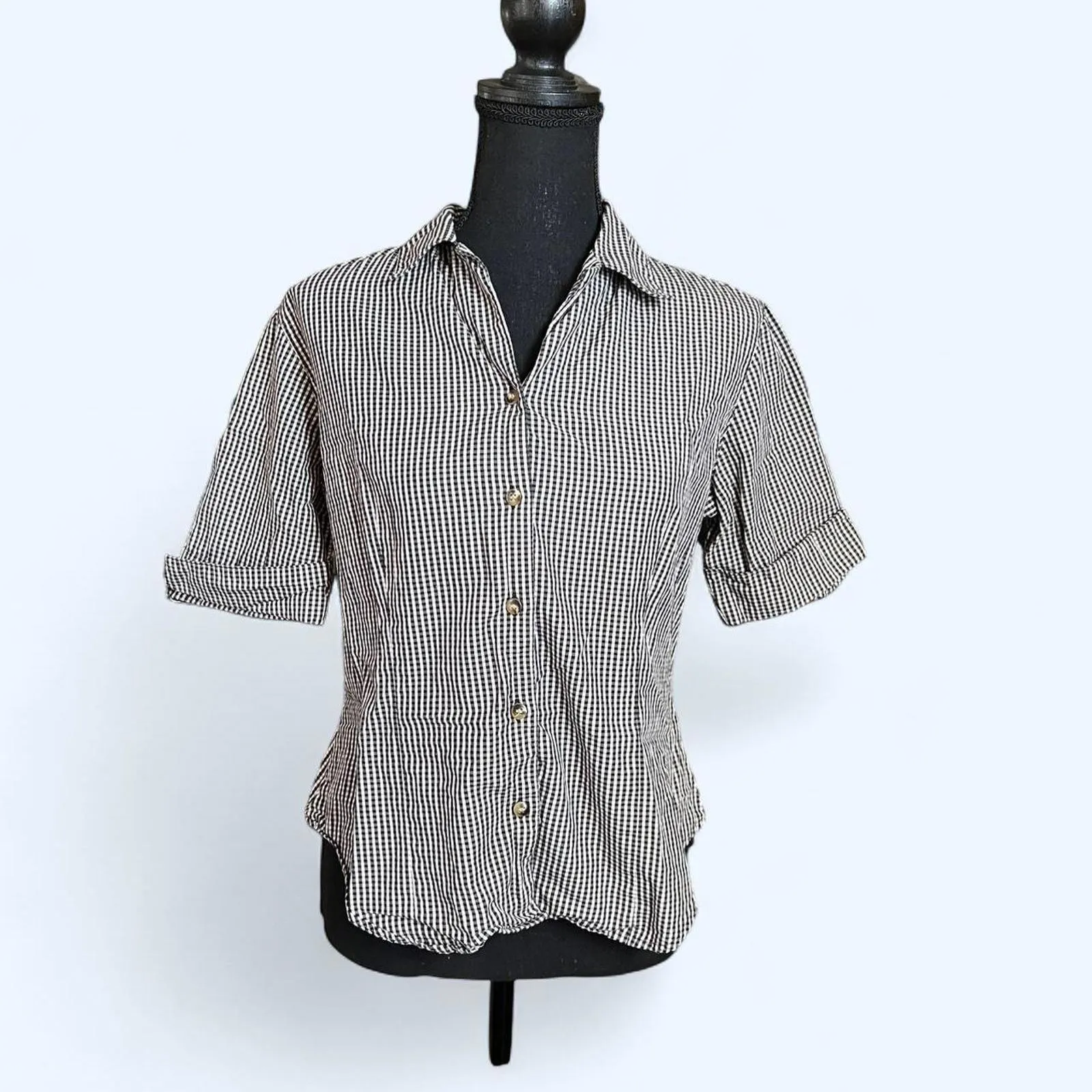 Black and white Charter Club button-up shirt Size 6 - Image 3