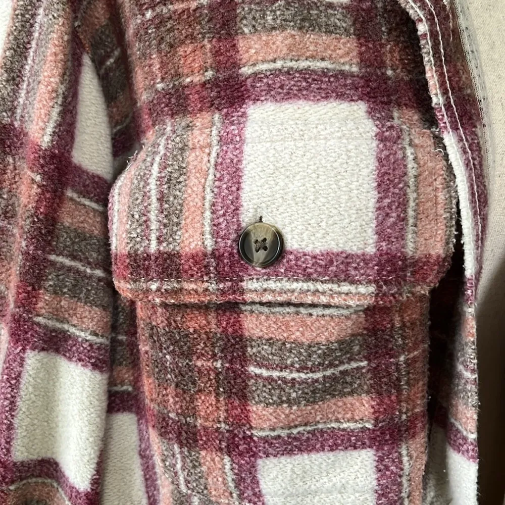 AE Oversized Plaid Fleece & Love Shacket - Image 5
