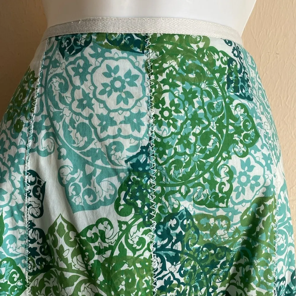 Karen Kane Maxi Skirt 6 Lace Print all cotton fully Lined 6 - Image 3