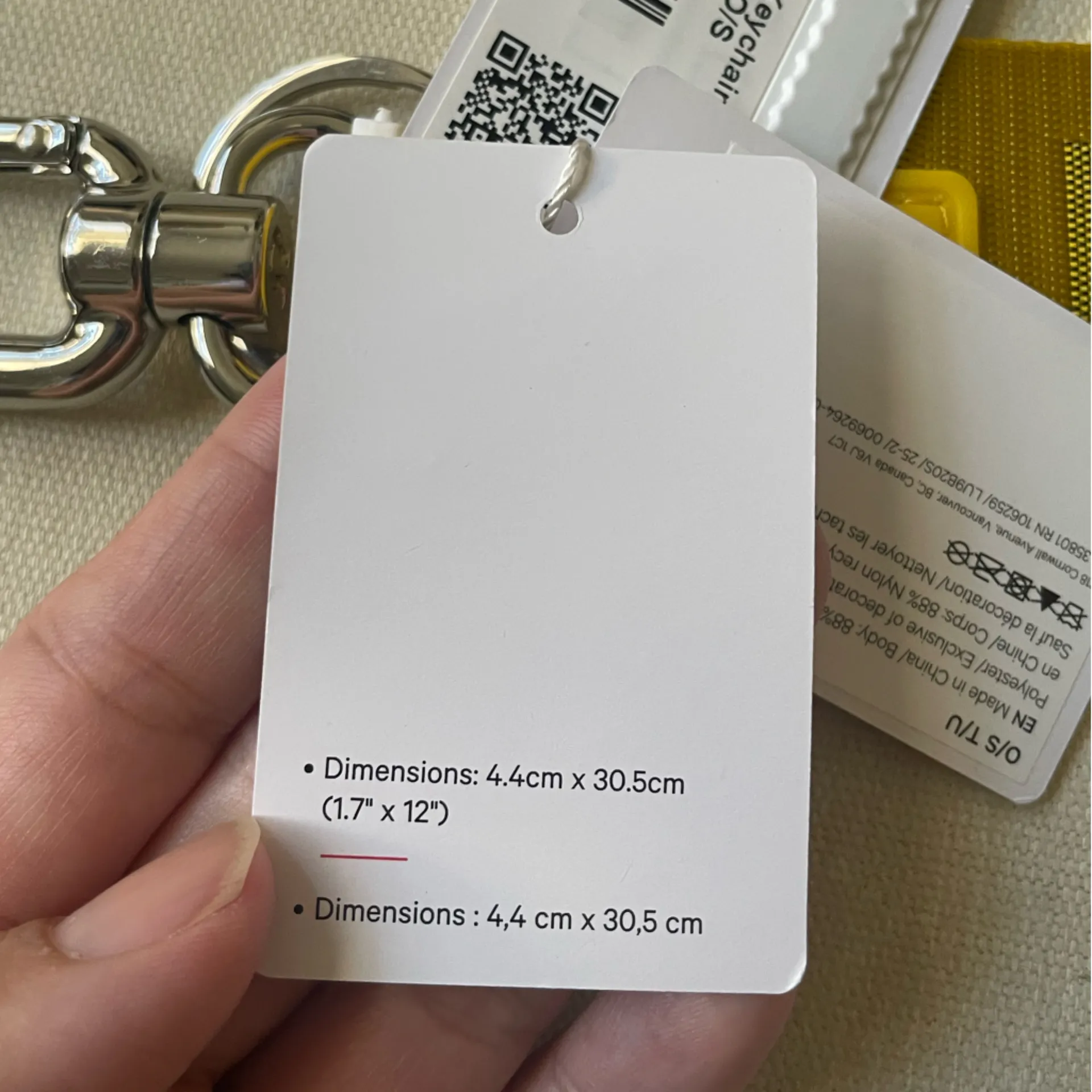 Lululemon  Never Lost Keychain - Maize Yellow/Graphite Grey - Image 9