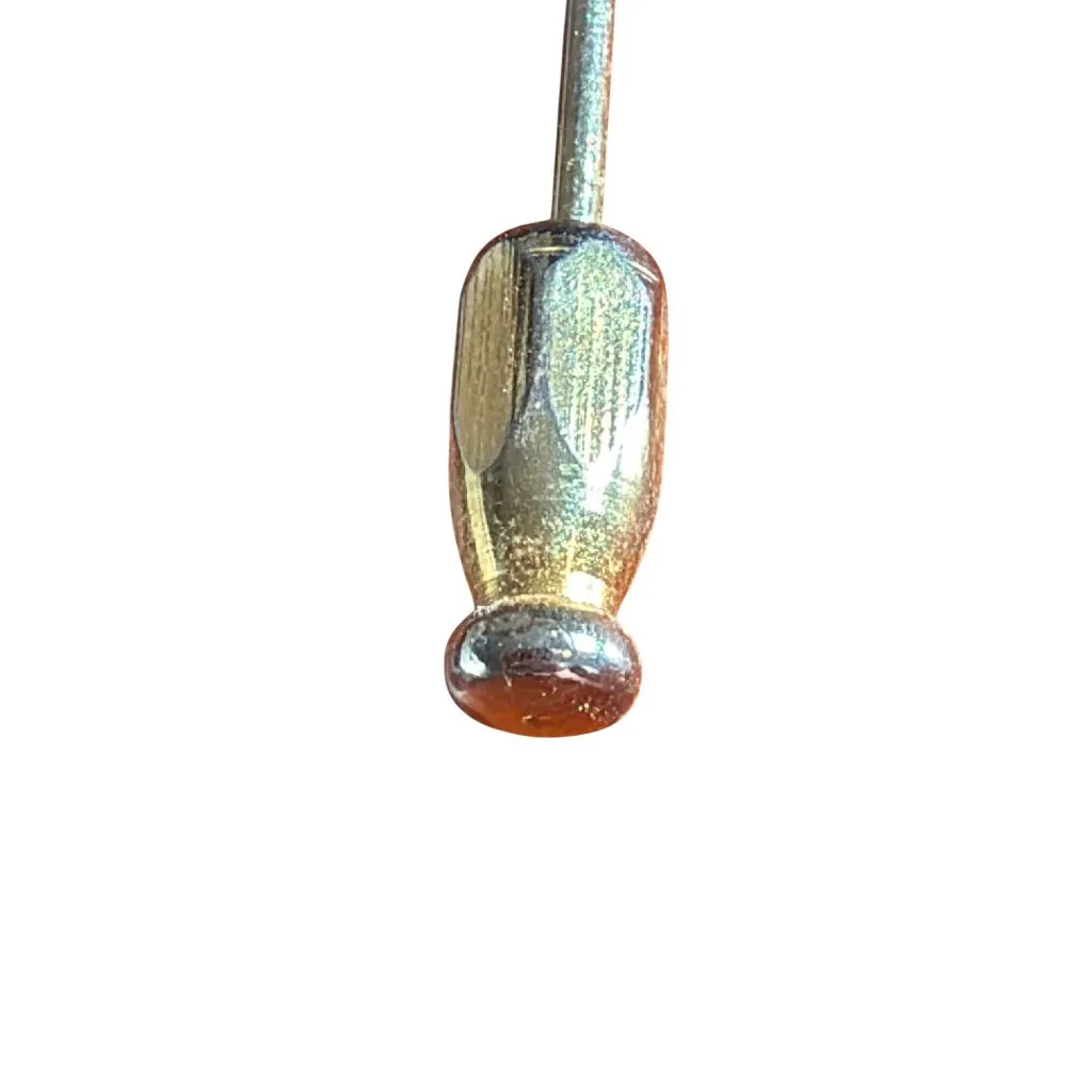 Vintage Etienne Aigner Gold Tone Logo Stick Pin End Cap 2.5" Estate 3.24g READ - Image 3