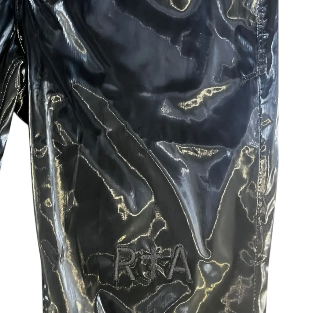 RtA‎ Shiny Black Vinyl Pants Size 30 - Image 3