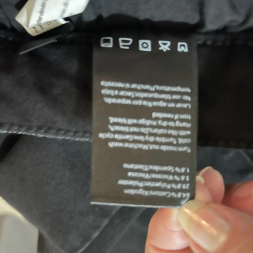 Risen Black Ankle Length Wide Leg Jeans Denim Sz 5 Sz 27 - Image 9