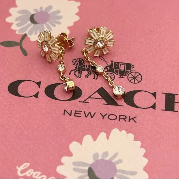 Coach Daisy Drop Earrings - Image 2