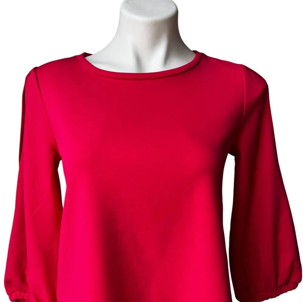 NWT, Ann Taylor Hot Pink Slit Sleeve Blouse - Image 8