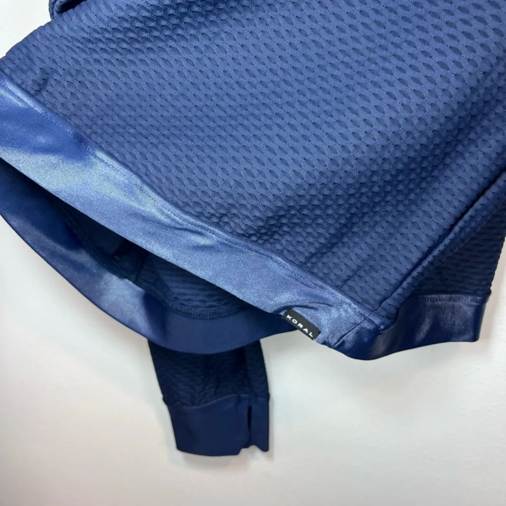 Koral Sofia Mesh Long Sleeve Shirt Top Midnight Blue Pullover Textured UV Medium - Image 9