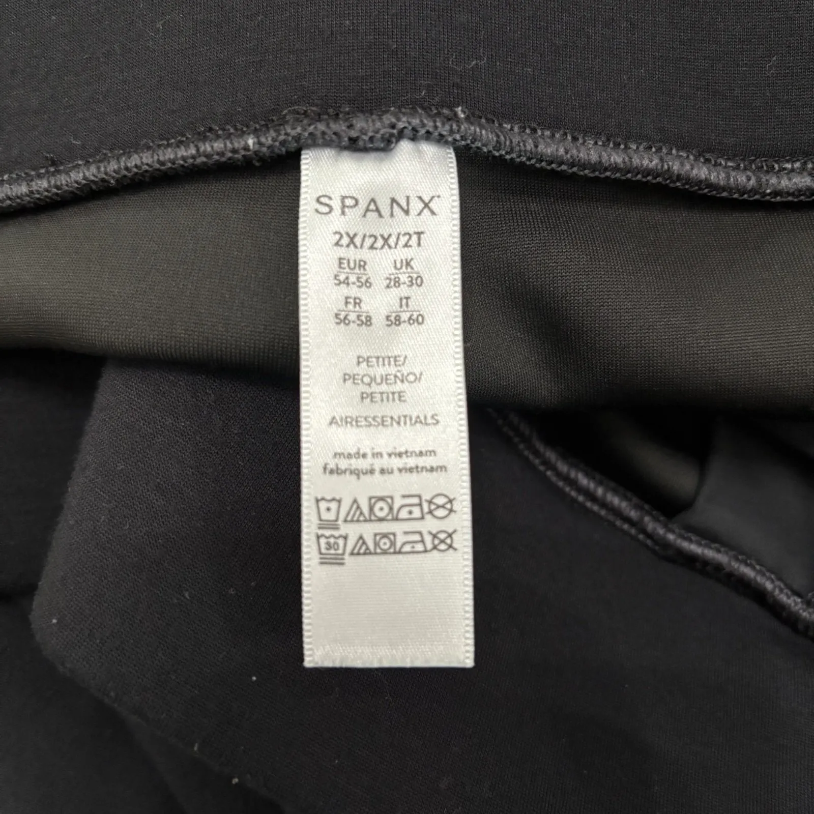 Spanx Air Essentials Pants Womens 2X Petite Wide Leg Black Track Stripe Lounge‎ - Image 7