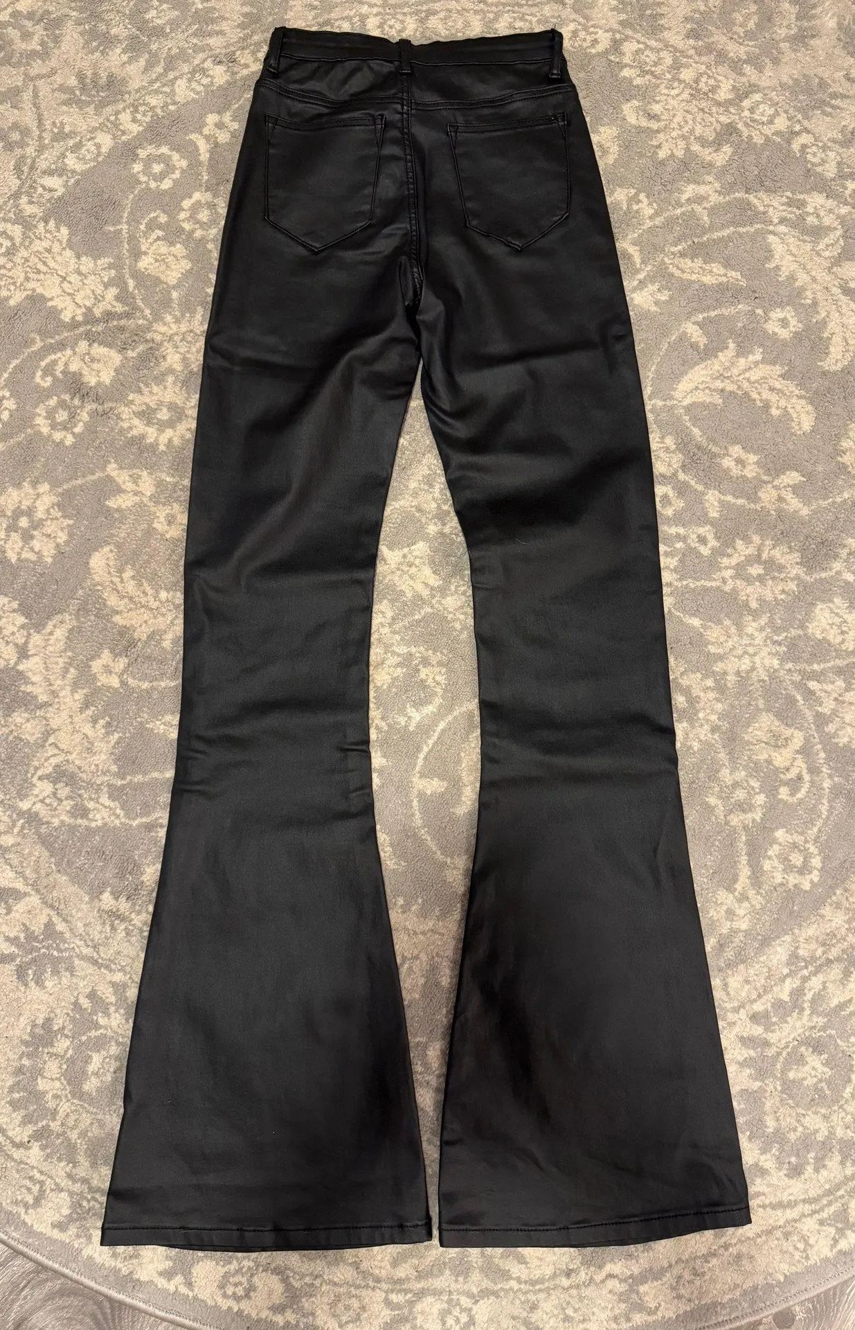 Leather Flare Pants - Image 4