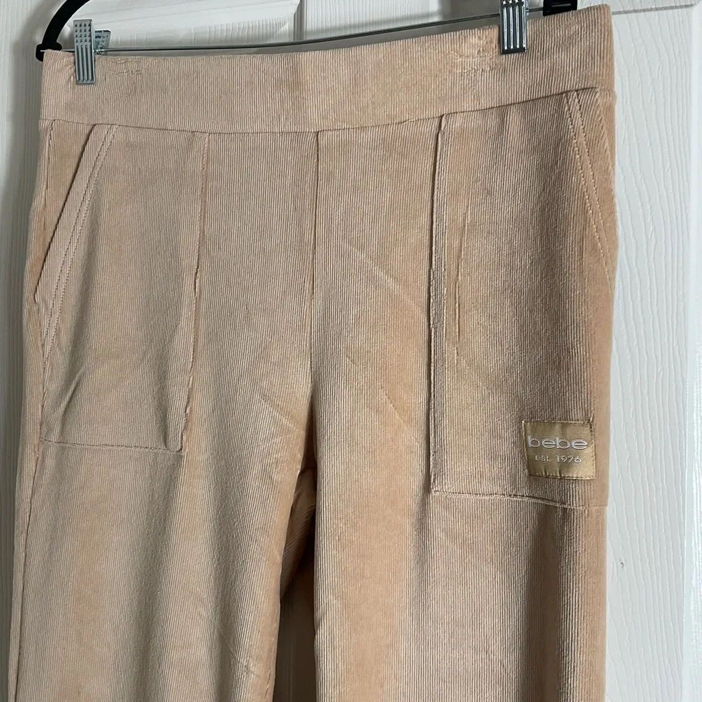 Bebe MICRO CORD PANT Woman’s size X-Large - Image 4