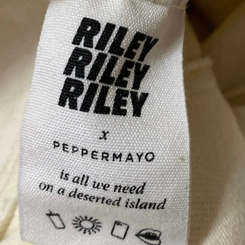 Riley Hubatka x Peppermayo White High Waist Wide Leg Palazzo Trousers Pants Sz 8 - Image 5
