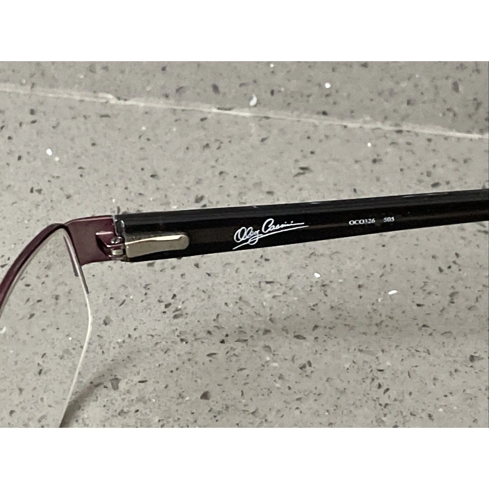 Oleg Cassini Eyeglasses Frames ONLY OCO326-505 Brown Metal Rectangle 53-18-135 - Image 6