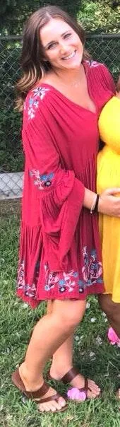 Free People Red/orange Embroidered Dress - Image 2