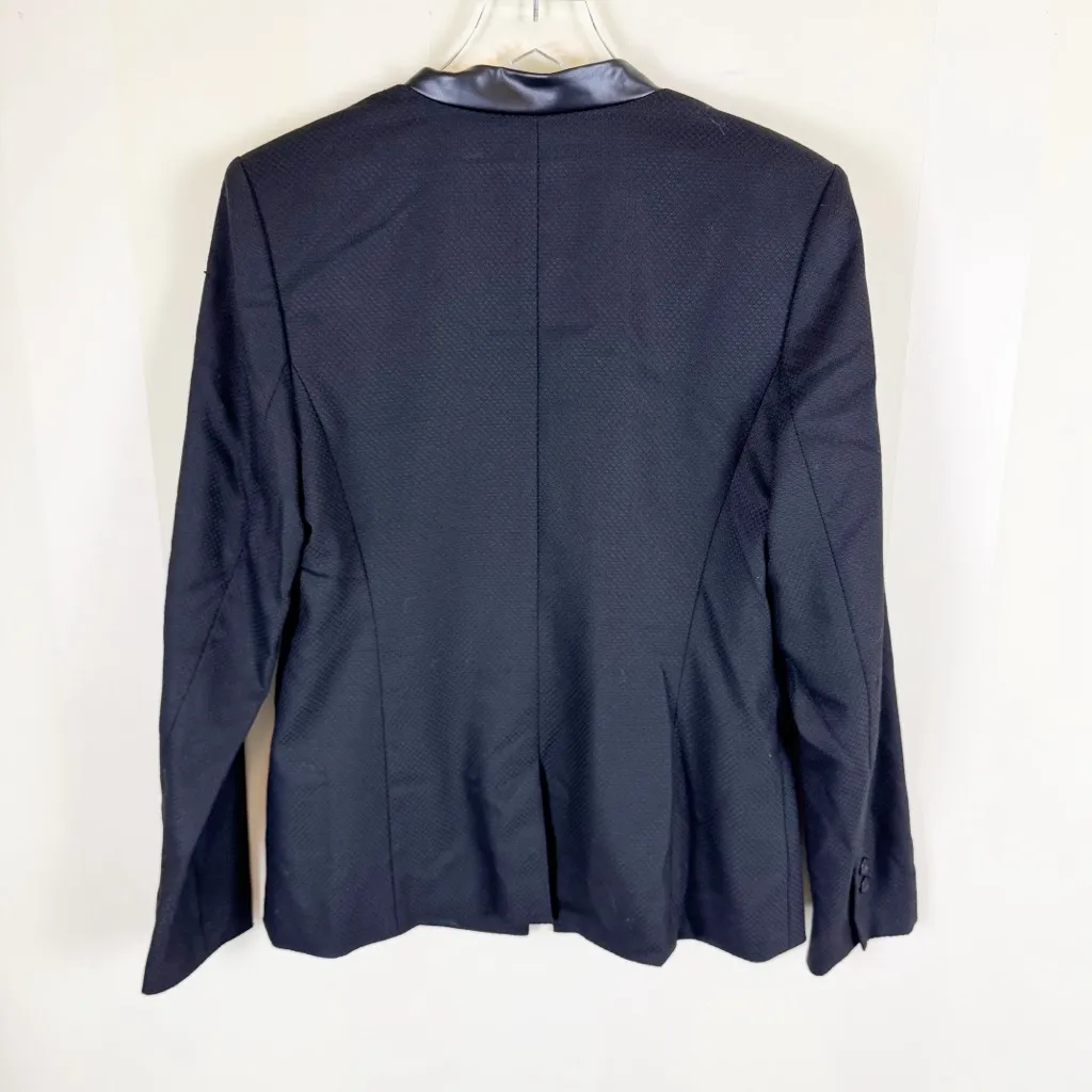Halogen Faux-Leather Trim Suit Blazer - Image 3