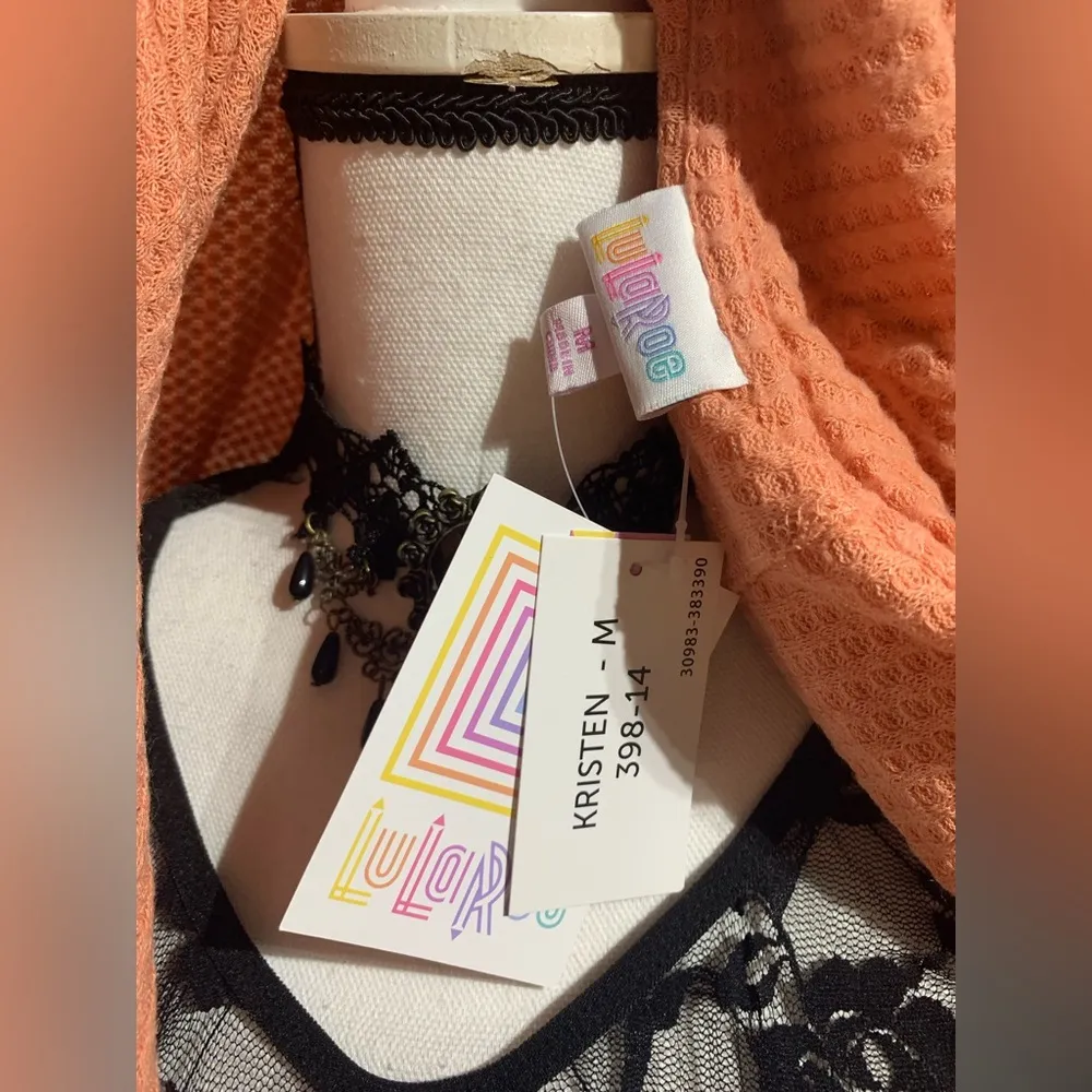 Lularoe Kristen Peach Cowl Neck Pullover - Image 7