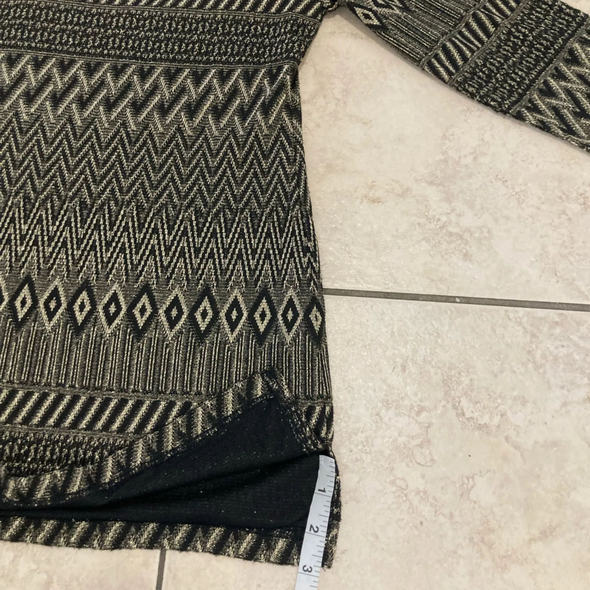 Chico’s Sparkle Gold-Thread Top – 3/4 Sleeve, Size 1 /S - Image 8