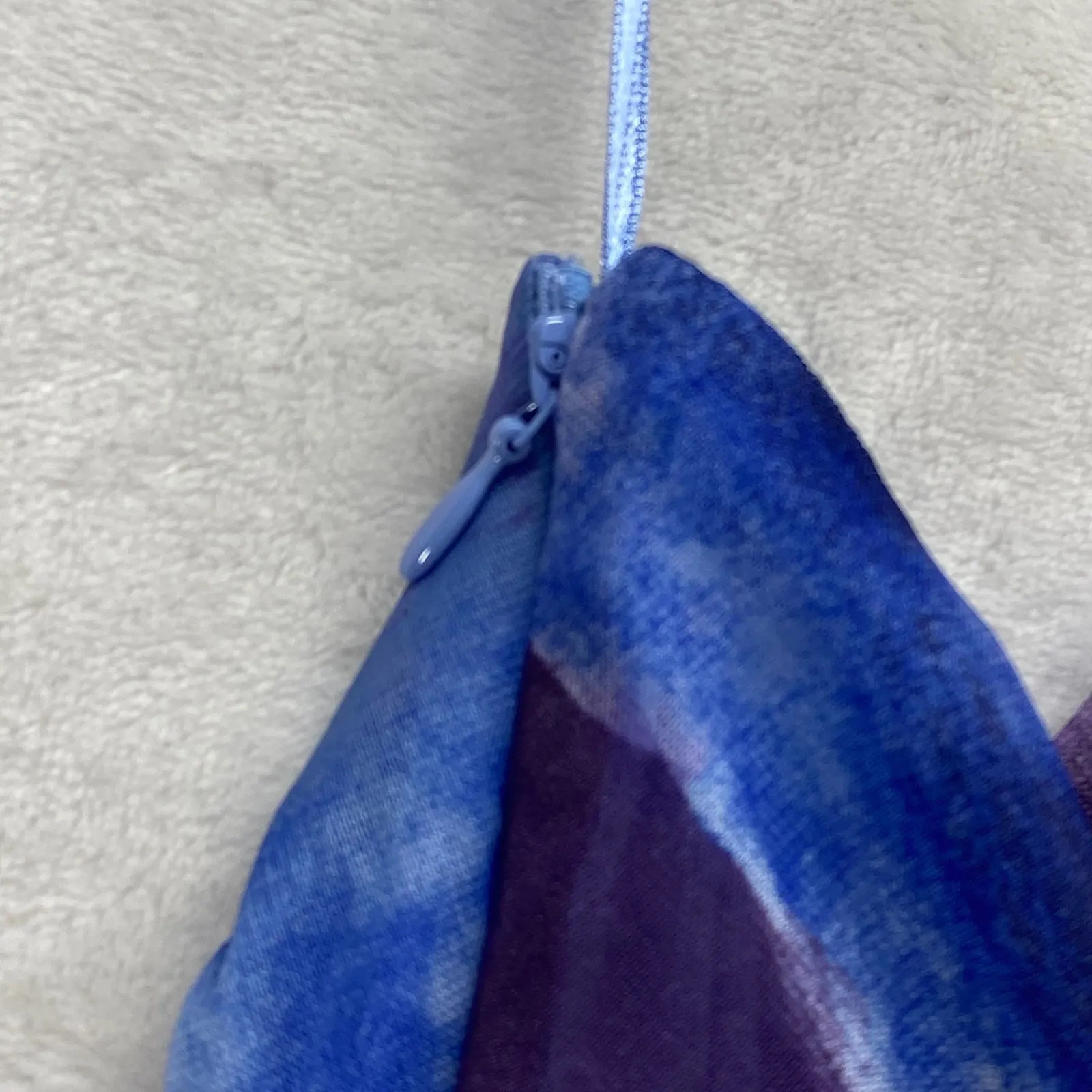 G by Giuliana Jumpsuit One Shoulder Tie Dye Wide‎ Leg Blue Purple Size L Size L - Image 6