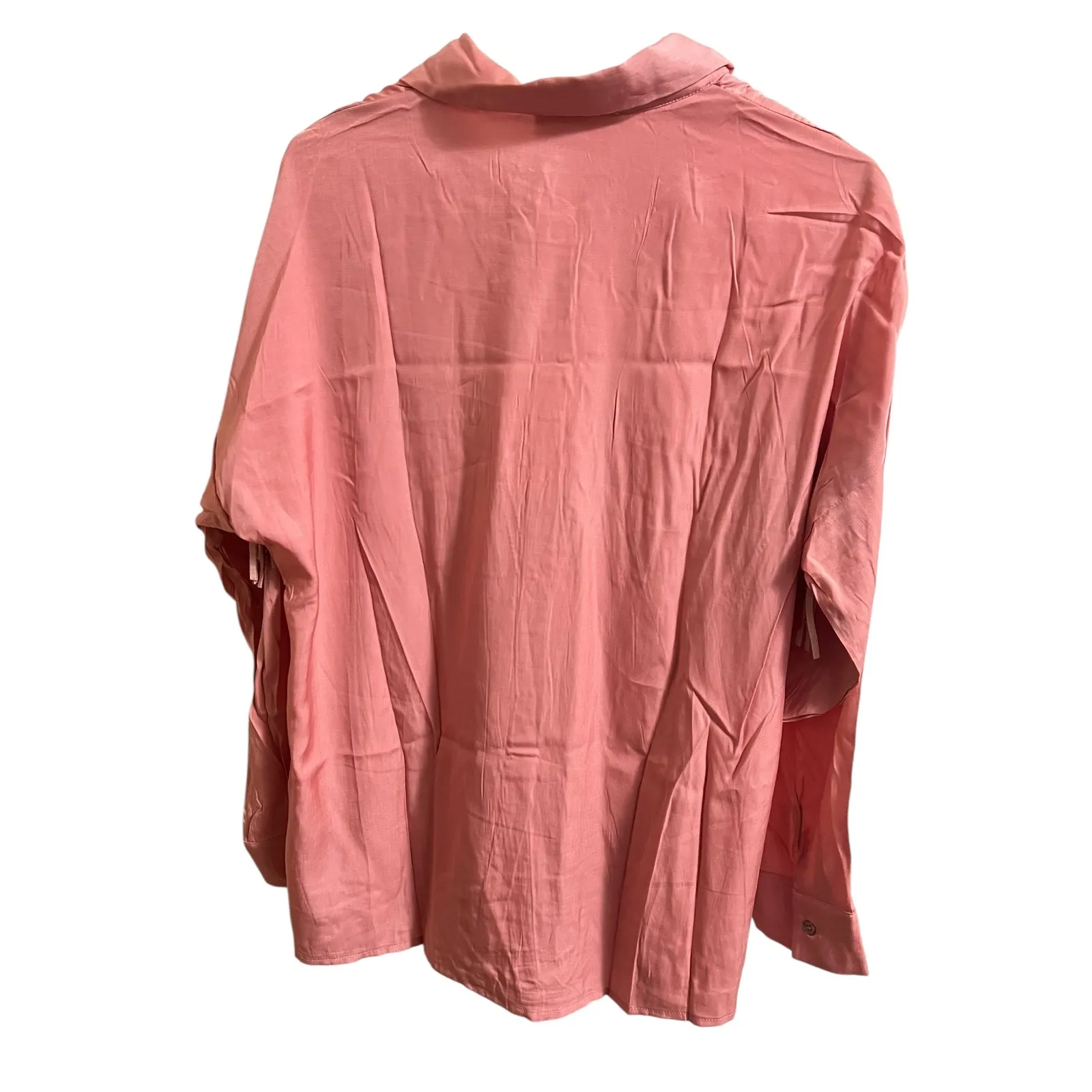 Savanna Jane Pink Fringe Rhinestone Sequin Western Button Up Rodeo Shirt NEW Size L - Image 7