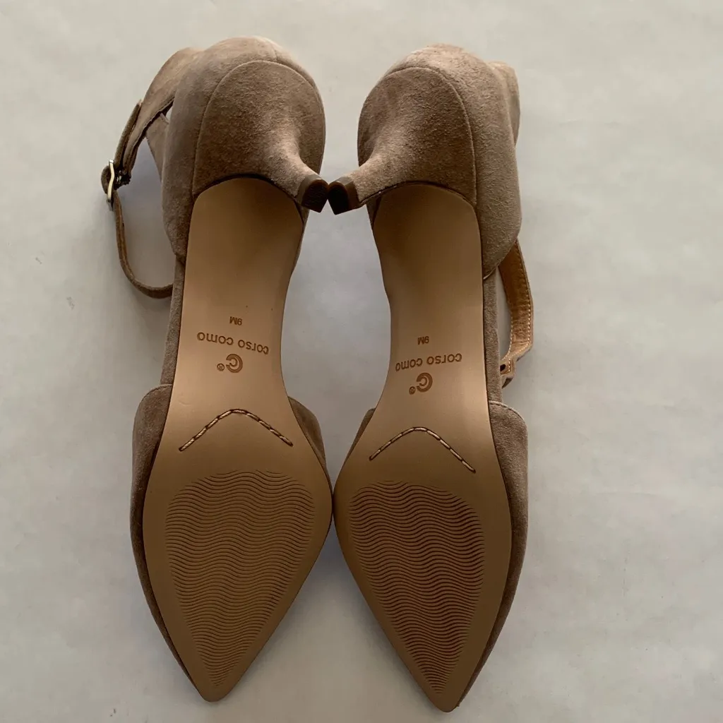 Corso Como Tan Ankle Strap Heels - Image 6