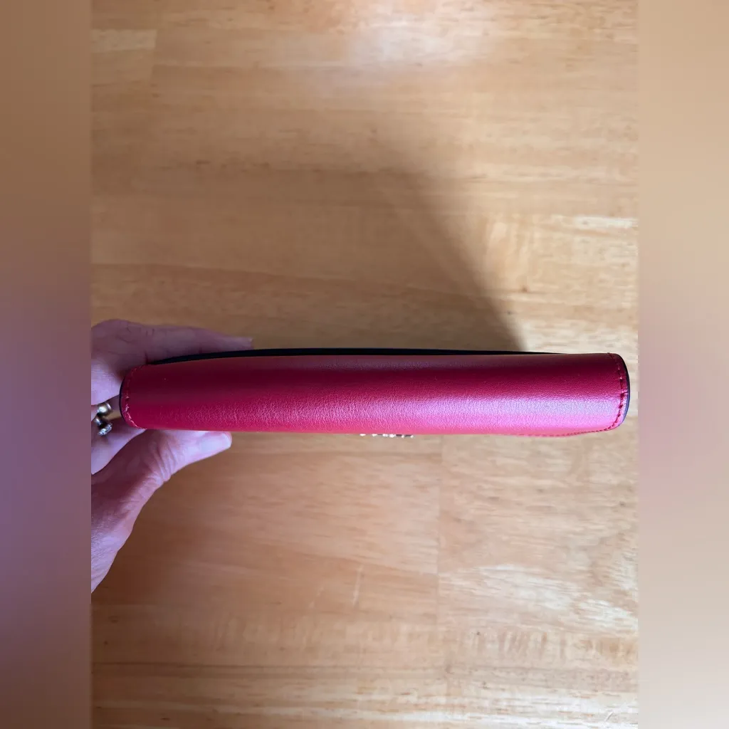 Coach Women's Vibrant Pink and Brown Wallet colorful classic designer rare - Image 6