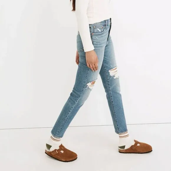 Madewell‎ Women's Perfect Vintage Jean Size 25 Blue Distressed Denim High Rise - Image 2