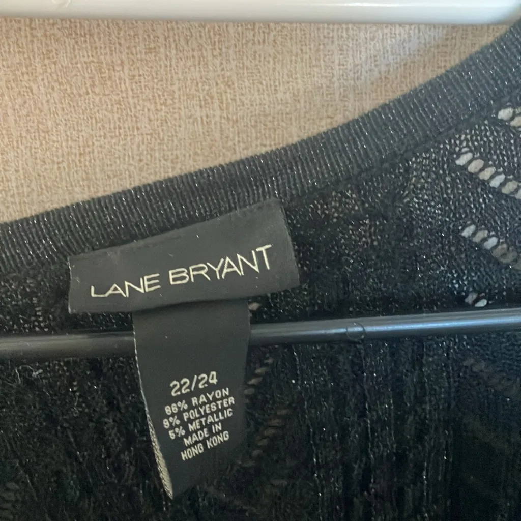 FINAL MARKDOWN Lane Bryant Black Sweater with Tie Front 22/24 - Image 3