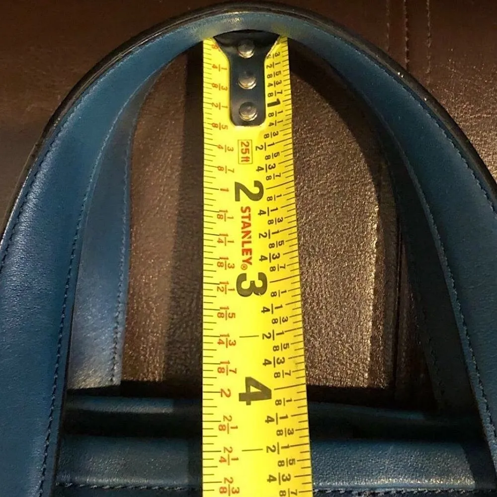 MARC JACOBS Turquoise Leather Top Handle Crossbody Tote Gold Hardware LUNA - Image 12