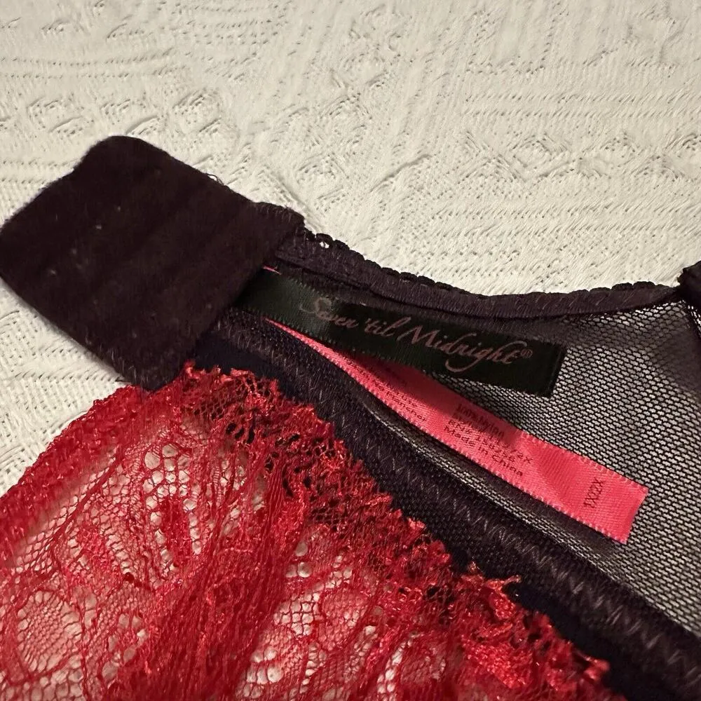 Seven Til Midnight Plus Red & Purple Lingerie Babydoll Cami Top Sz 1X/2X NWOT - Image 7