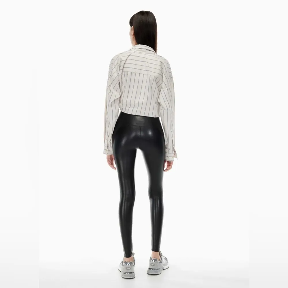 Wilfred Free Daria High Waisted Vegan Leather leggings Aritzia Size Small - Image 2
