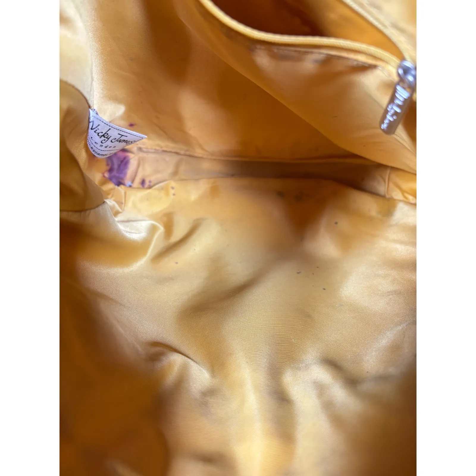 Nicky James Blue Cream Bird Floral Print Crossbody Bag Purse Laminated Canvas - Image 14