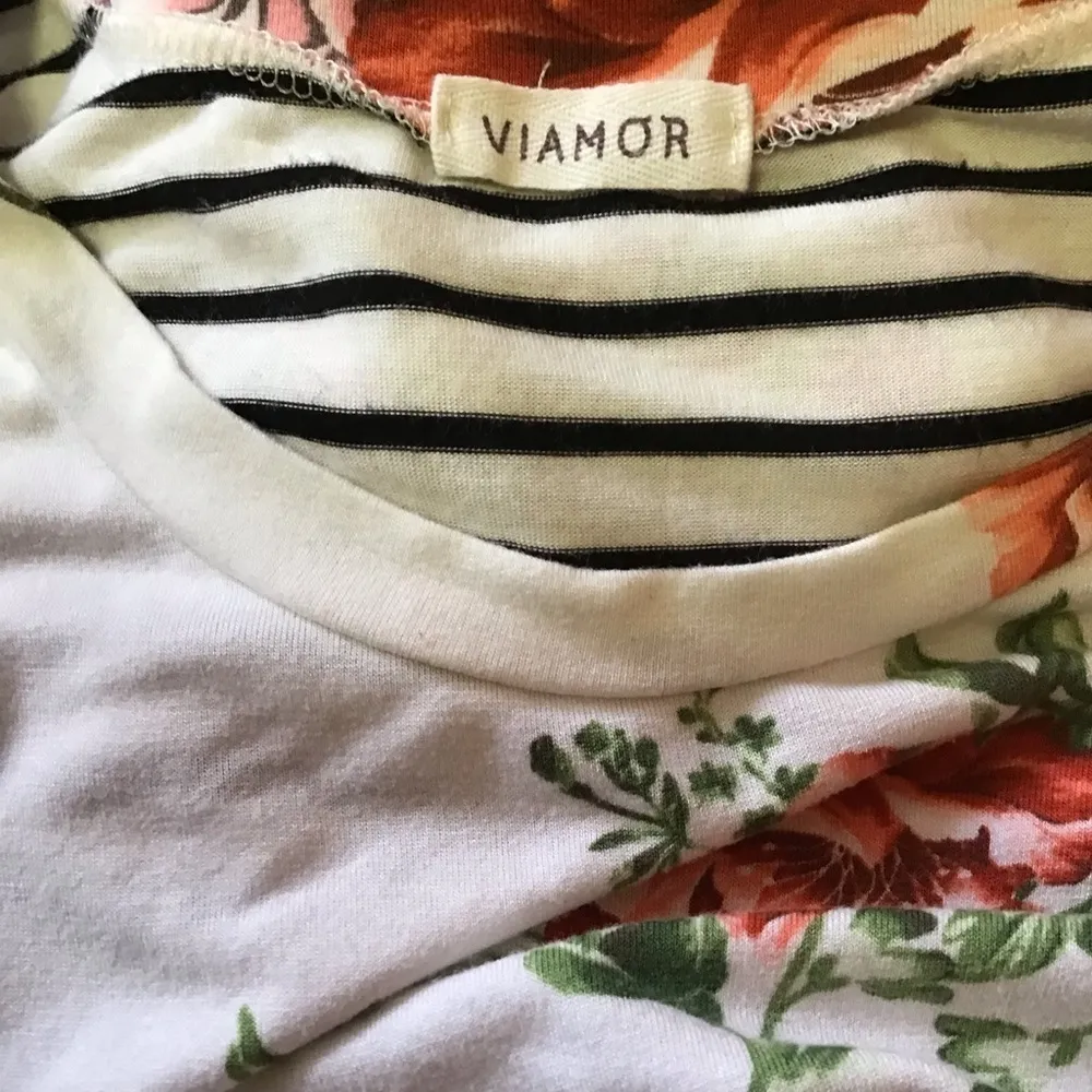 Viamor Floral Babydoll Tank Top White Pink Boutique Style - Image 3