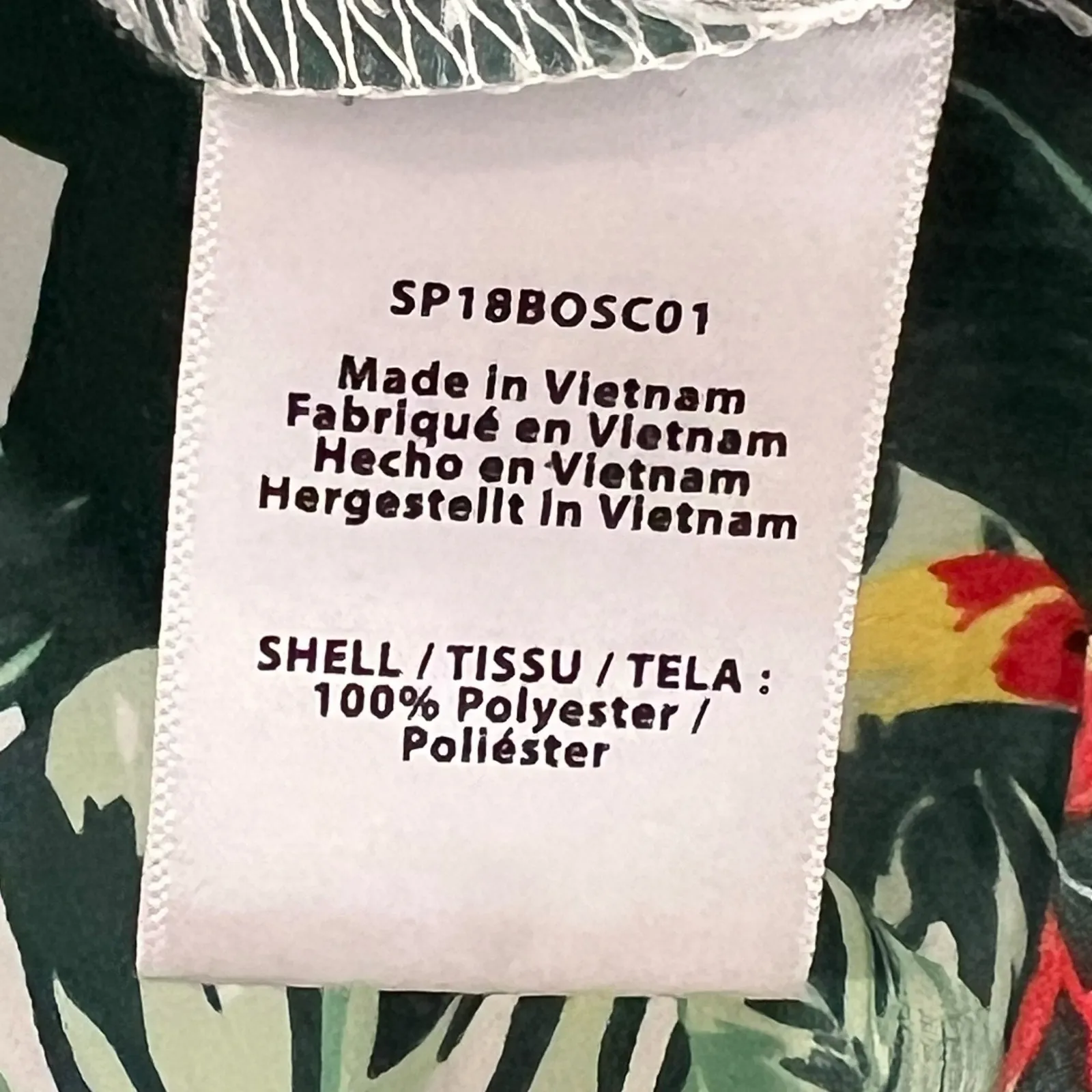 Rachel Zoe Swim Coverup Duster Green White Tropical Palm Print One Size - Image 12