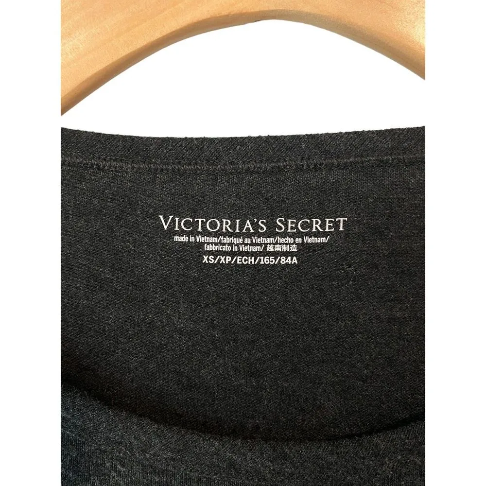 Victorias Secret Sweater Womens XS Henley Gray Knit Pullover Thin Soft Comfort - Image 6