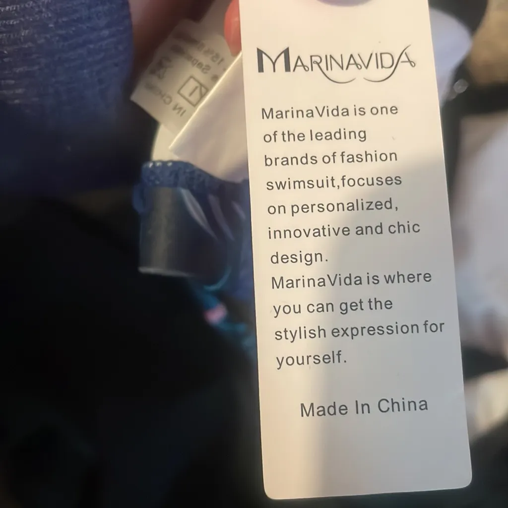 Marinavida swim tank with flamingos size Small new Black - Image 10