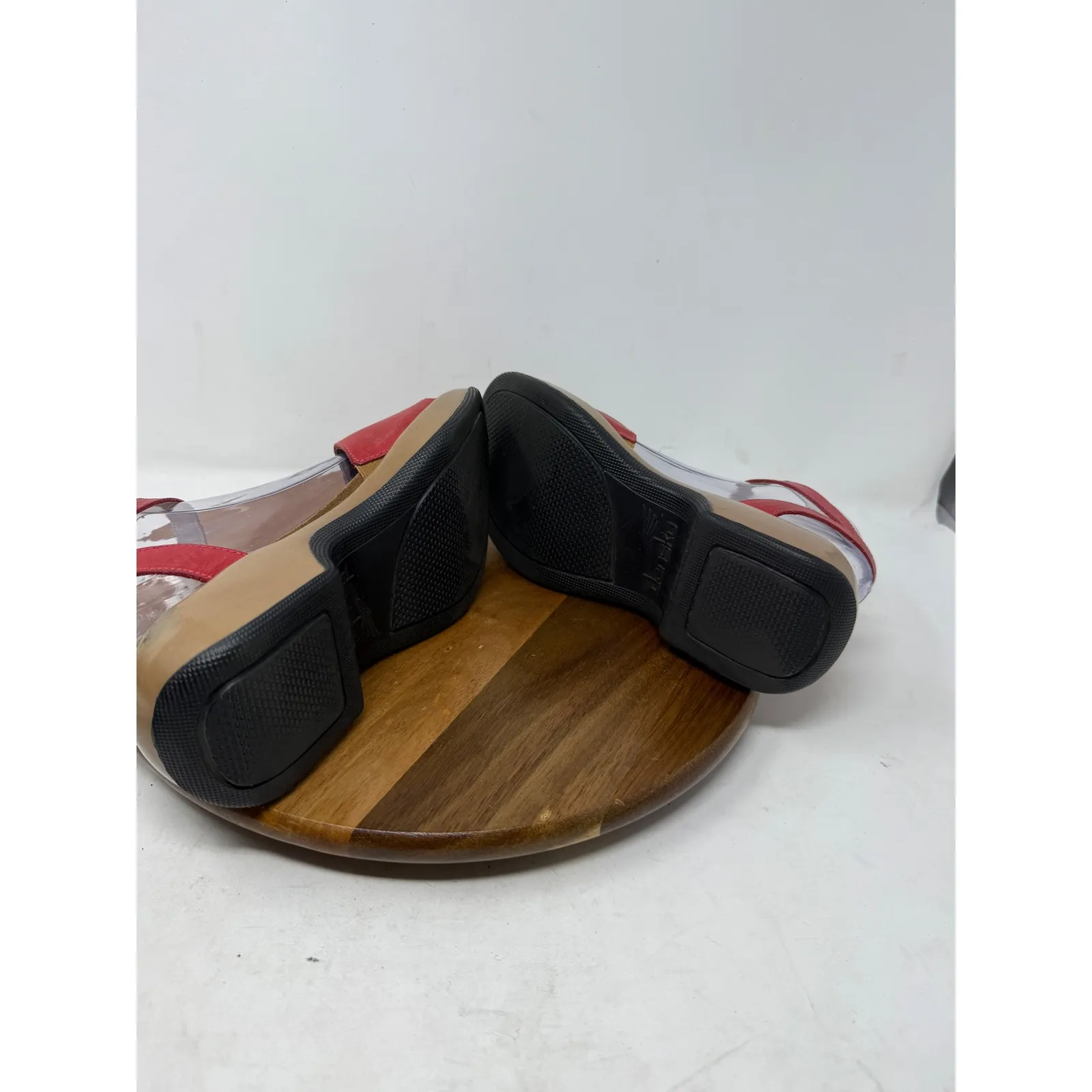 Dansko Red Leather Ankle Strap Platform Sandals EU 37 US 7 - Image 11