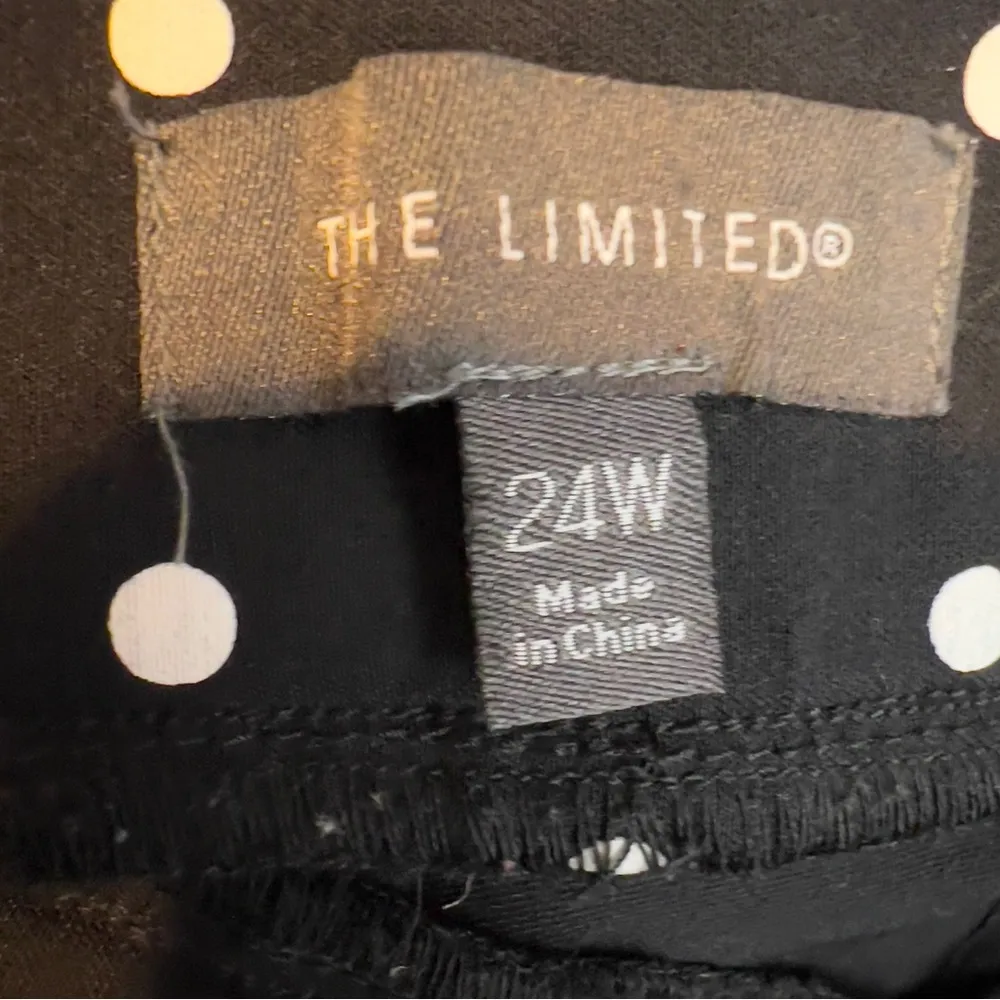 The Limited Size 24W Black W/White Polka Dot Stretch Pants Stretch Waistband - Image 6