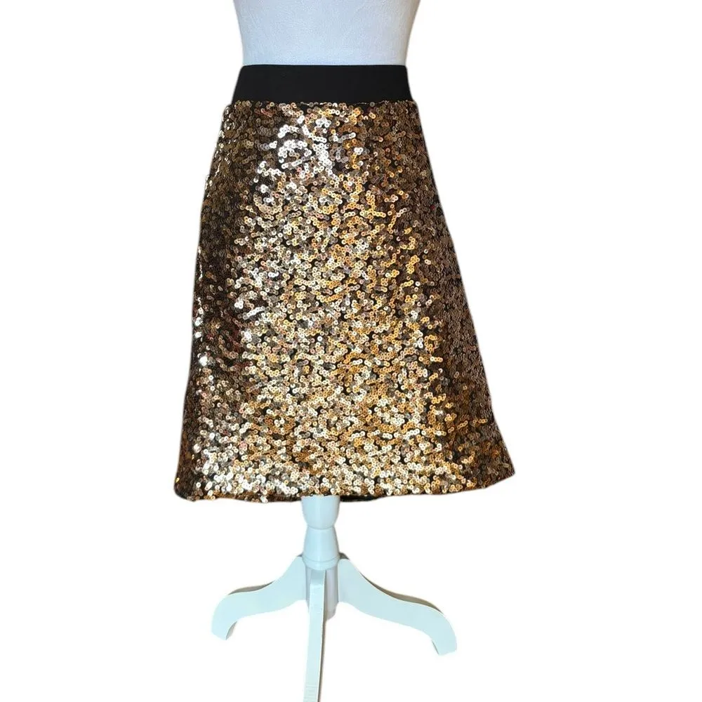 Torrid Sequin Mini Skirt Gold Champagne Metallic Womens Size 4X New With Tags - Image 3