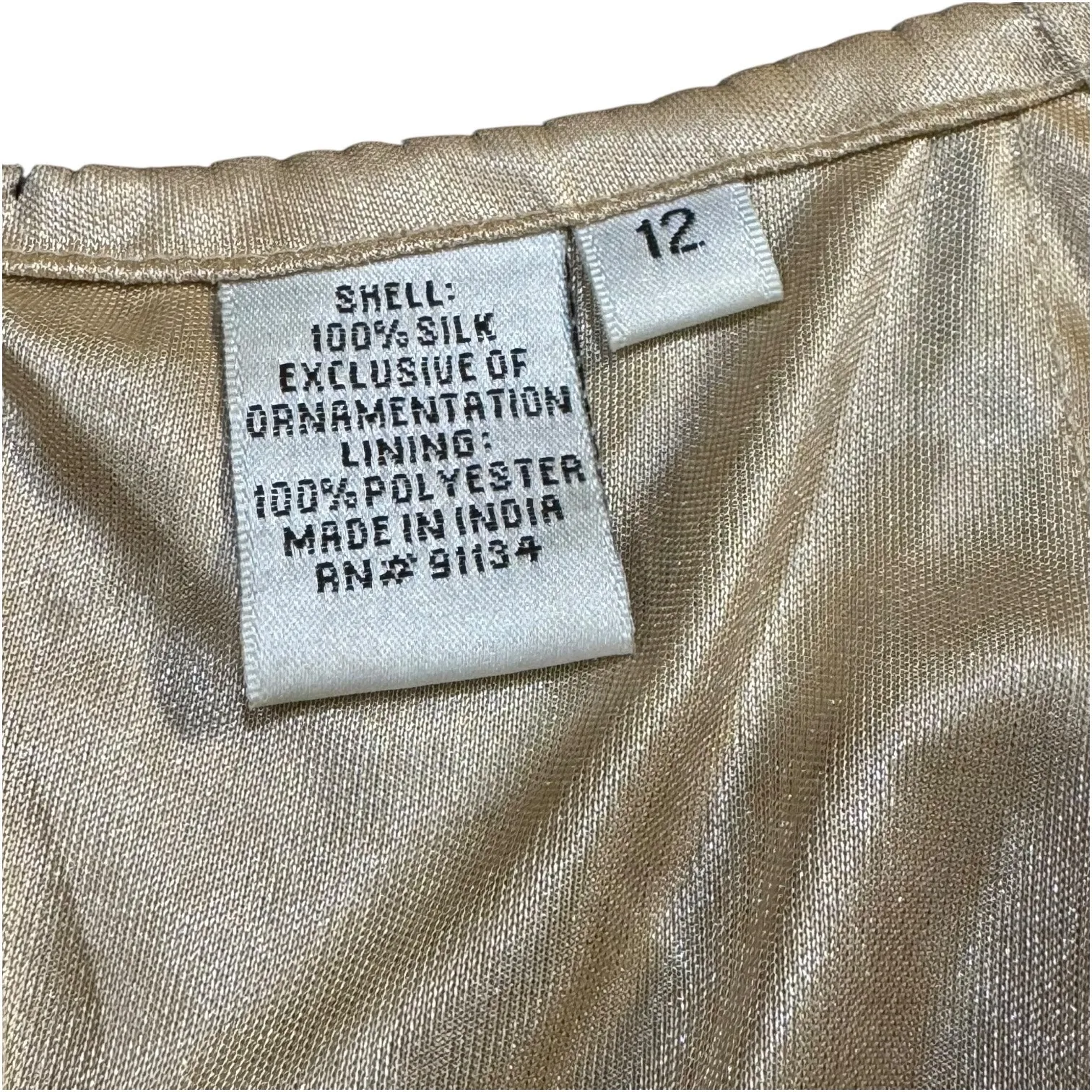 Scala Silk Beaded Sequined Cocktail Dress Vintage 90s Black 12 - Image 7