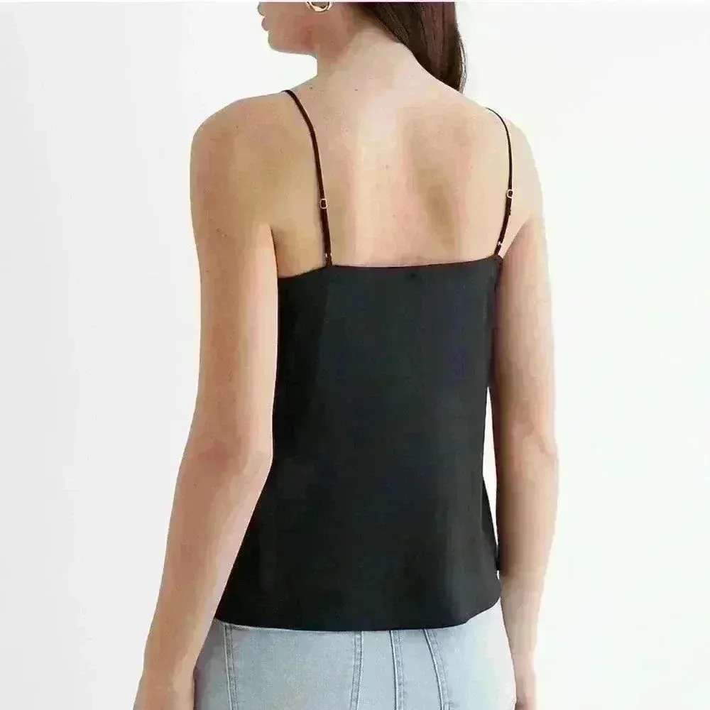 Express Satin Scoop Neck Downtown Cami - Image 2