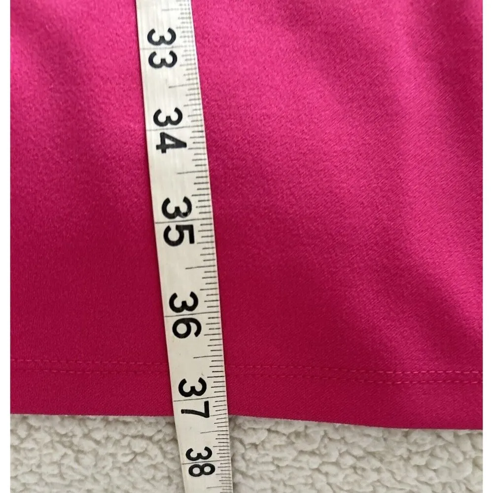 Donna Morgan Sleeveless V-Neck Wrap Crepe Sheath Dress Magenta Size 16 - Image 12