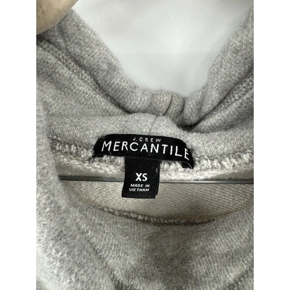 J. Crew Mercantile Funnel Neck Sweatshirt Women XS Silver Pullover Minimalist - Image 3