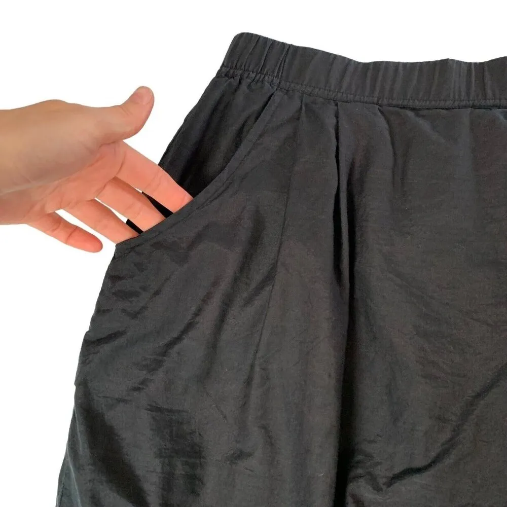 Loomstate Skirt XS Black Organic Cotton Pockets Eco Minimalist - Image 3