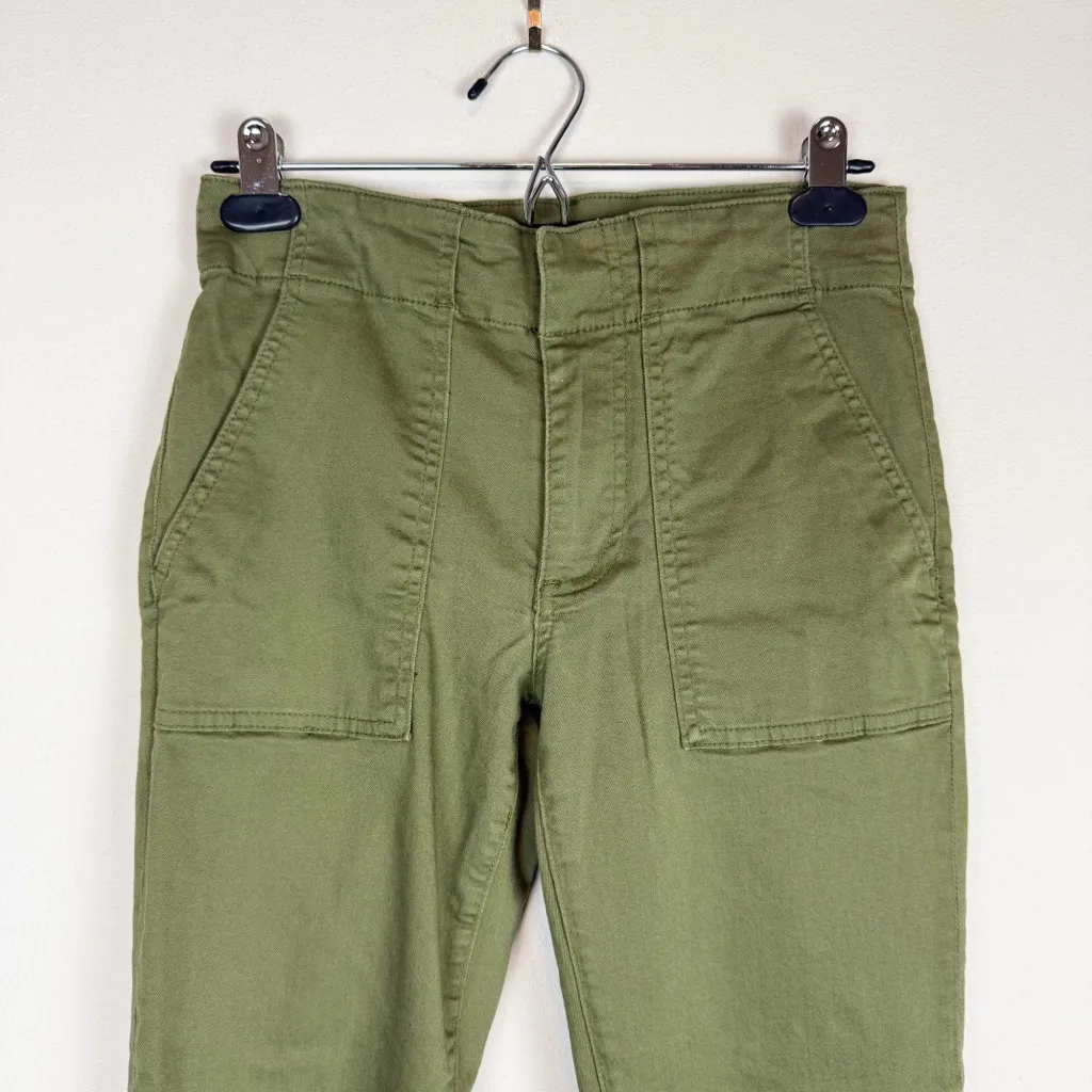 Kut From‎ The Kloth Reese Ankle Straight Leg Utility Pants Olive Green Size 0 - Image 4
