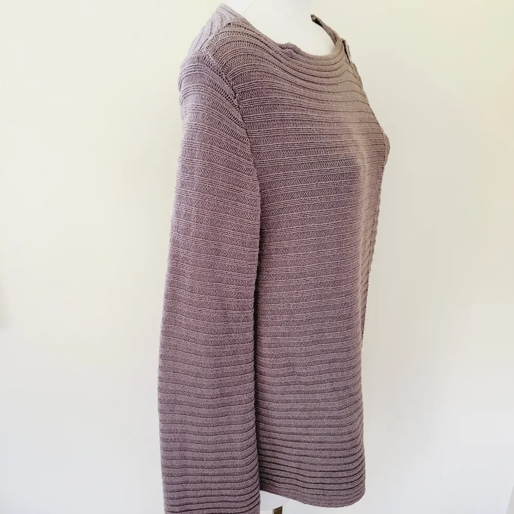 Adrienne Vittadini mushroom ribbed wrap cardigan size large - Image 4