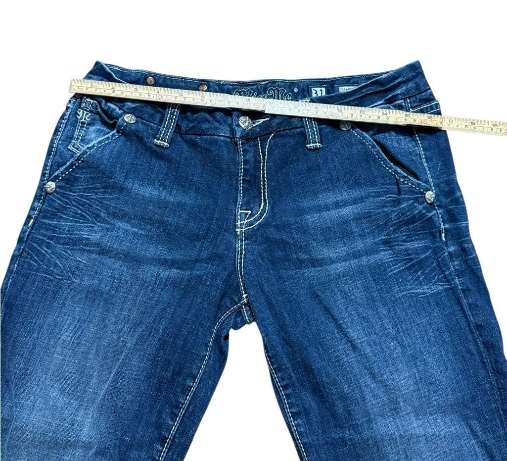 💙Miss Me Y2K Wide Leg Low-rise Jeans Size 31 Vintage 2000s Streetwear Denim - Image 9