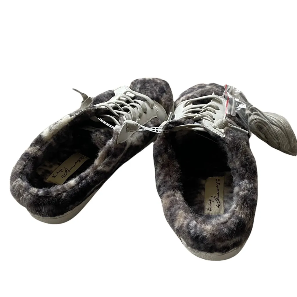 NWT Vintage Havana X Nordstrom Slip On Mix Snake Fur Print Low Sneakers Gray Size 7.5 - Image 6